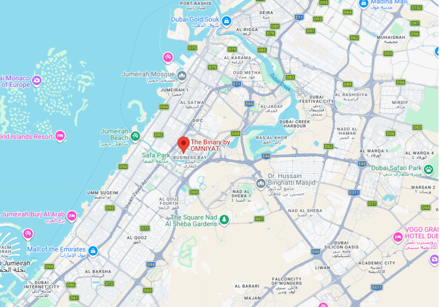 Office location map — Business Bay, Dubai